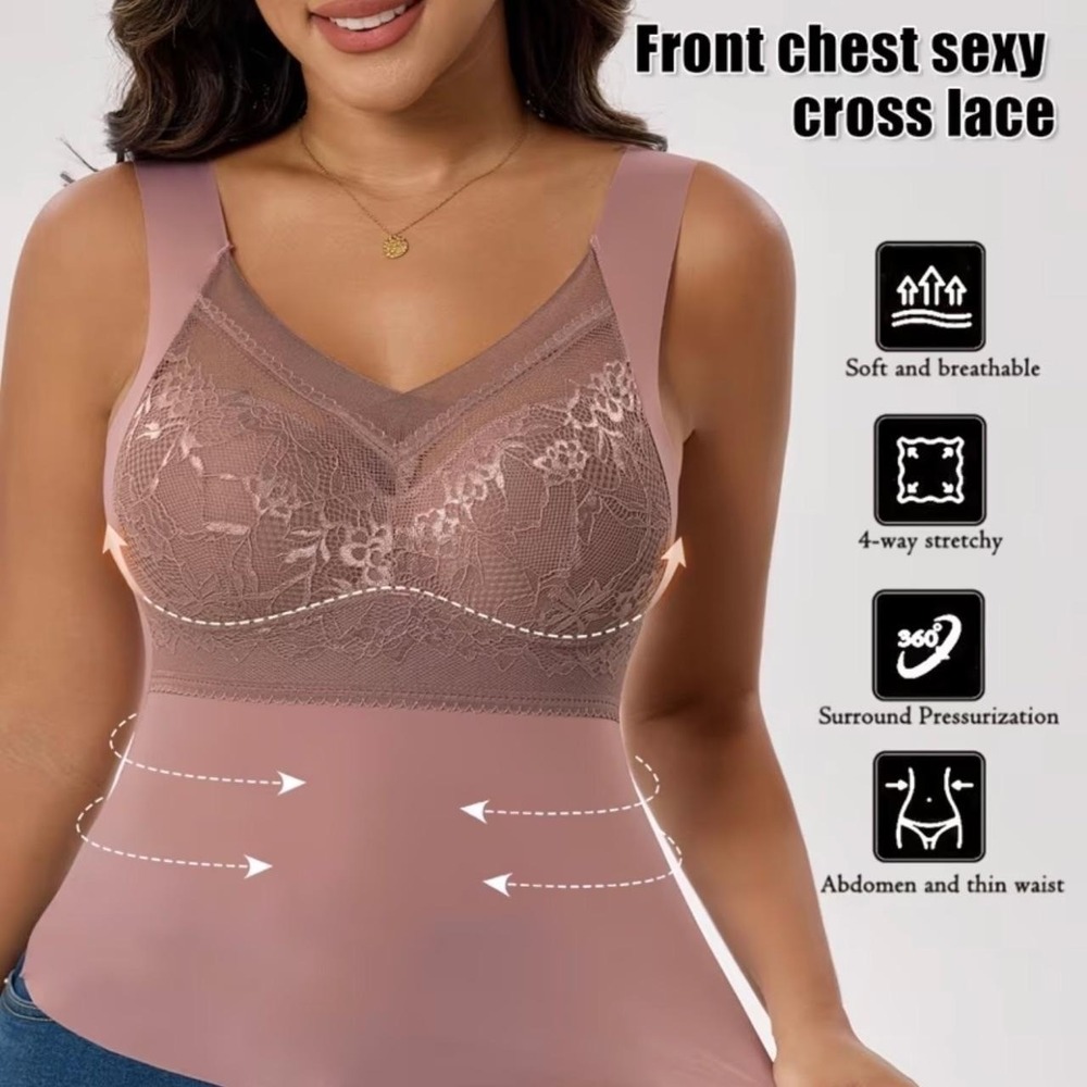 Cami under with bra